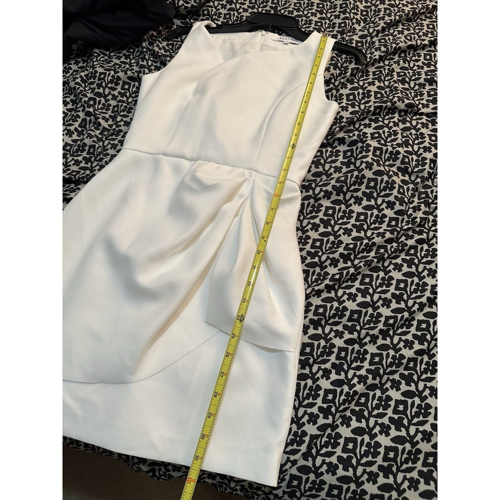 ELLIATT Ivory Folded Draped Mini Dress Size XS Sleeveless Bridal Cocktail Party - Picture 2 of 8
